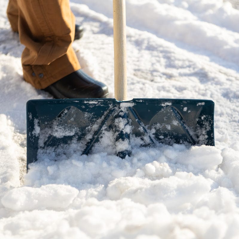 Gemplers 18" Poly Snow Shovel with Wood Handle