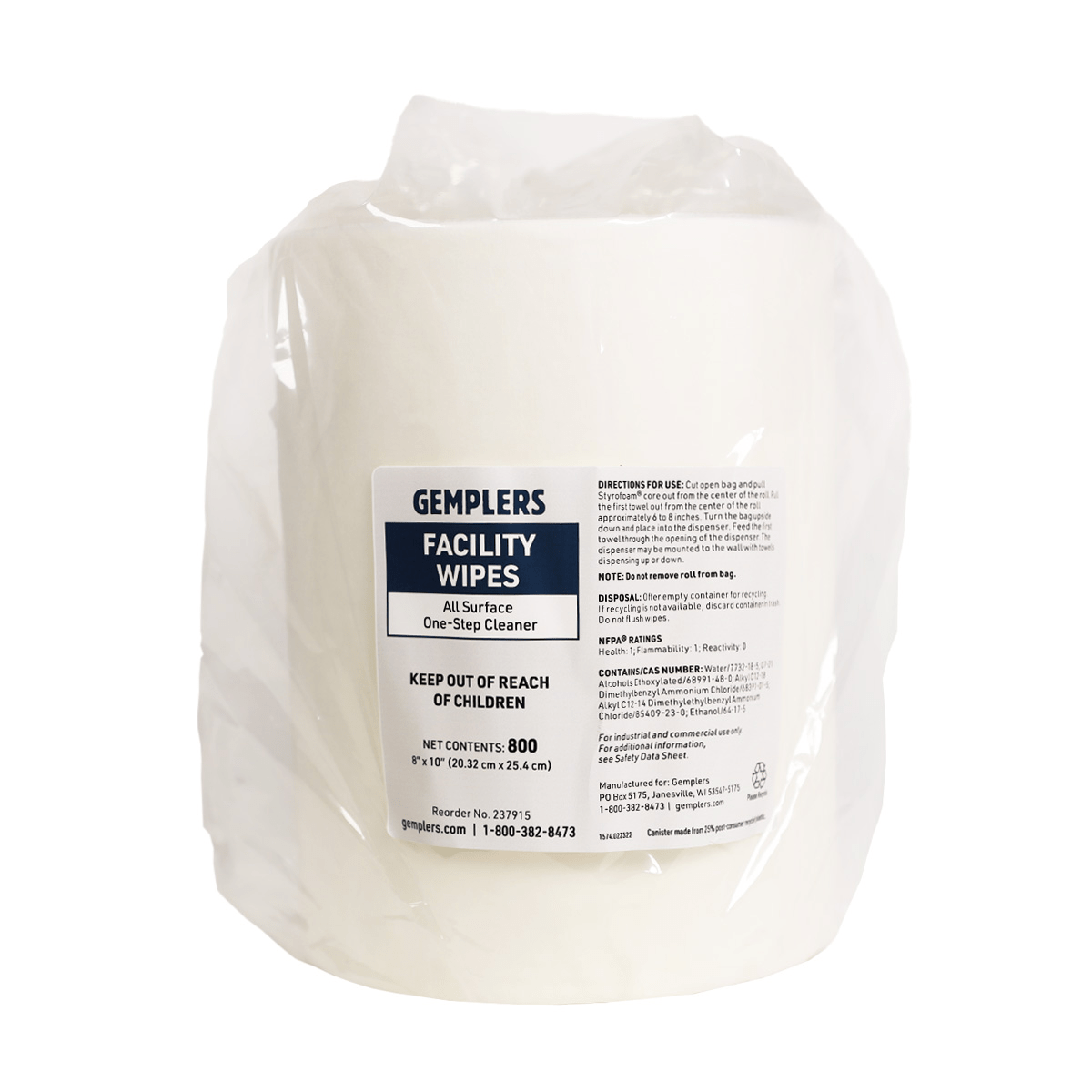 Gemplers Facility Wipes