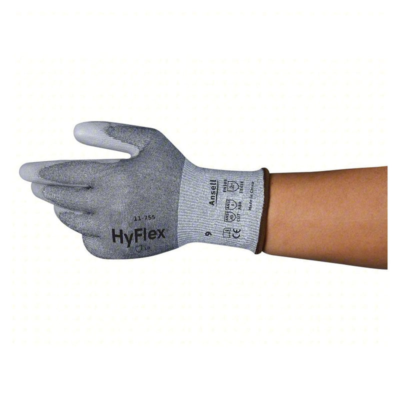 ansell gardening gloves HyFlex 11-755 Cut Resistant Glove Size 8 Gray 1175508-XCP1
