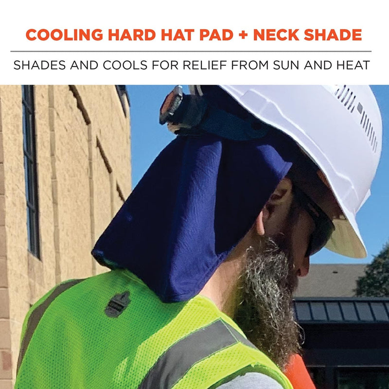 Ergodyne Chill-Its 6717 Cooling Hard Hat Pad with Neck Shade