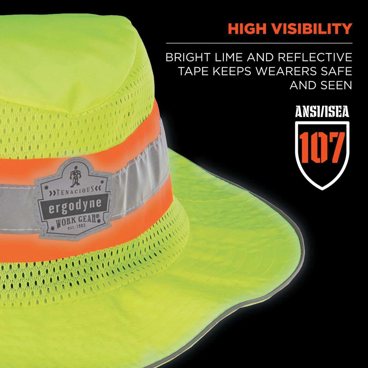 Ergodyne Chill-Its 8935CT Enhanced Visibility Evaporative Hi-Vis Ranger Hat