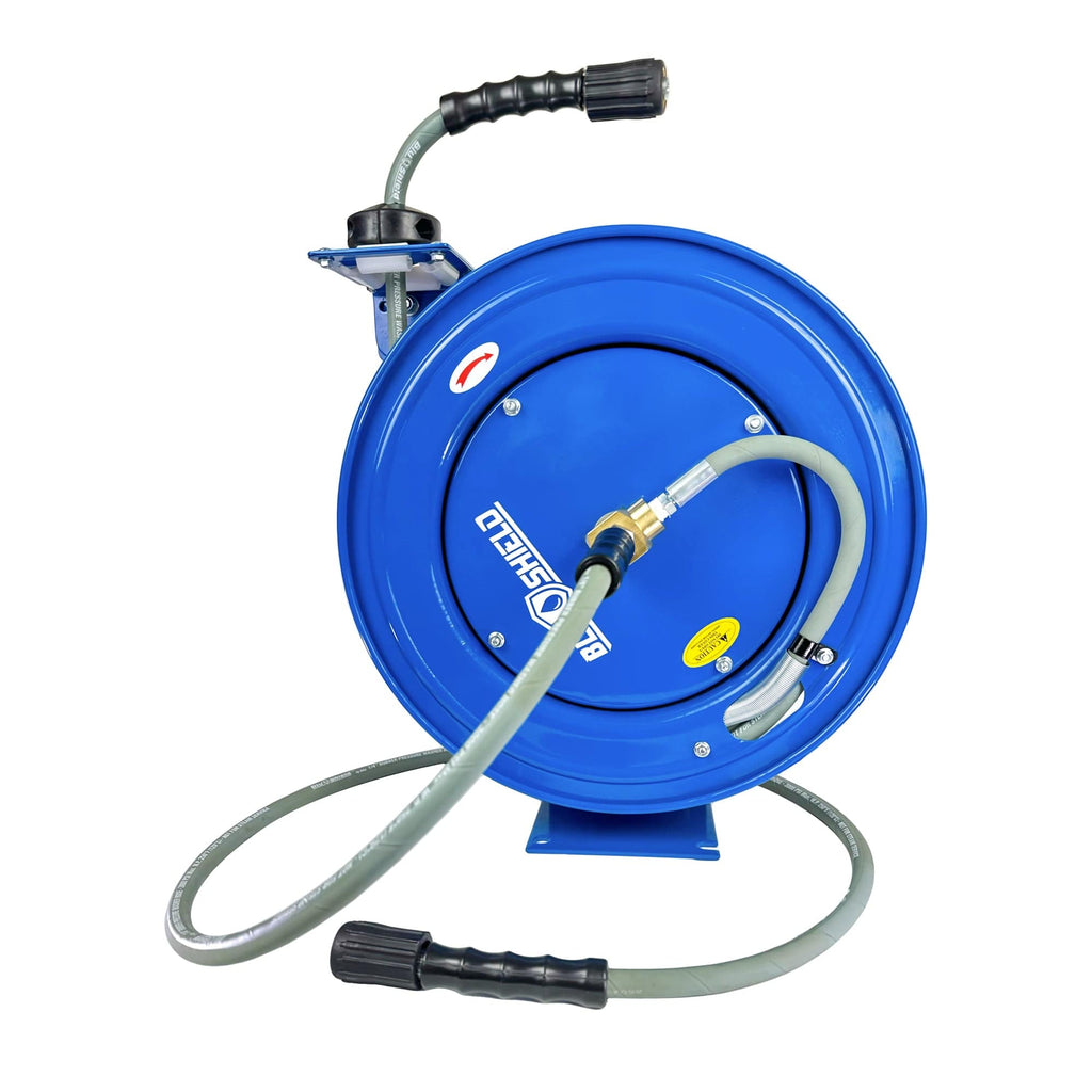 BluShield Rubber Pressure Washer Hose Reel 1/4" x 100'