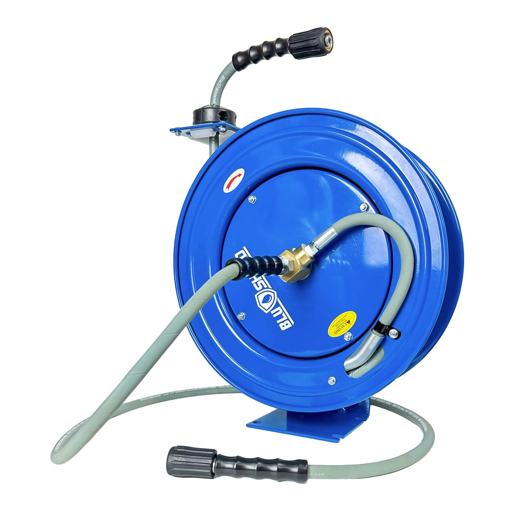 BluShield Rubber Pressure Washer Hose Reel 1/4" x 100'