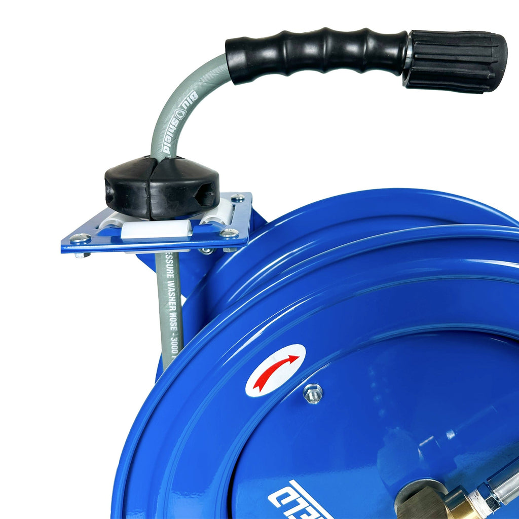 BluShield Rubber Pressure Washer Hose Reel 1/4" x 100'