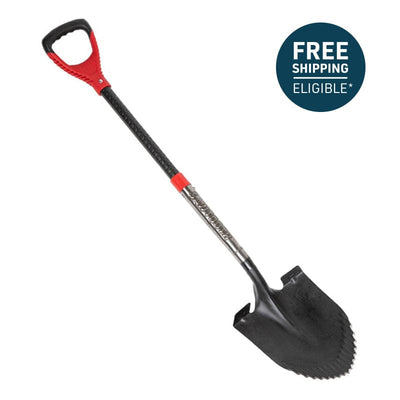 Gemplers Sawtooth Round Point Shovel with D-Grip