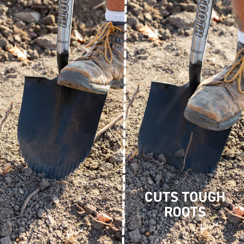 Gemplers Sawtooth Round Point Shovel with D-Grip