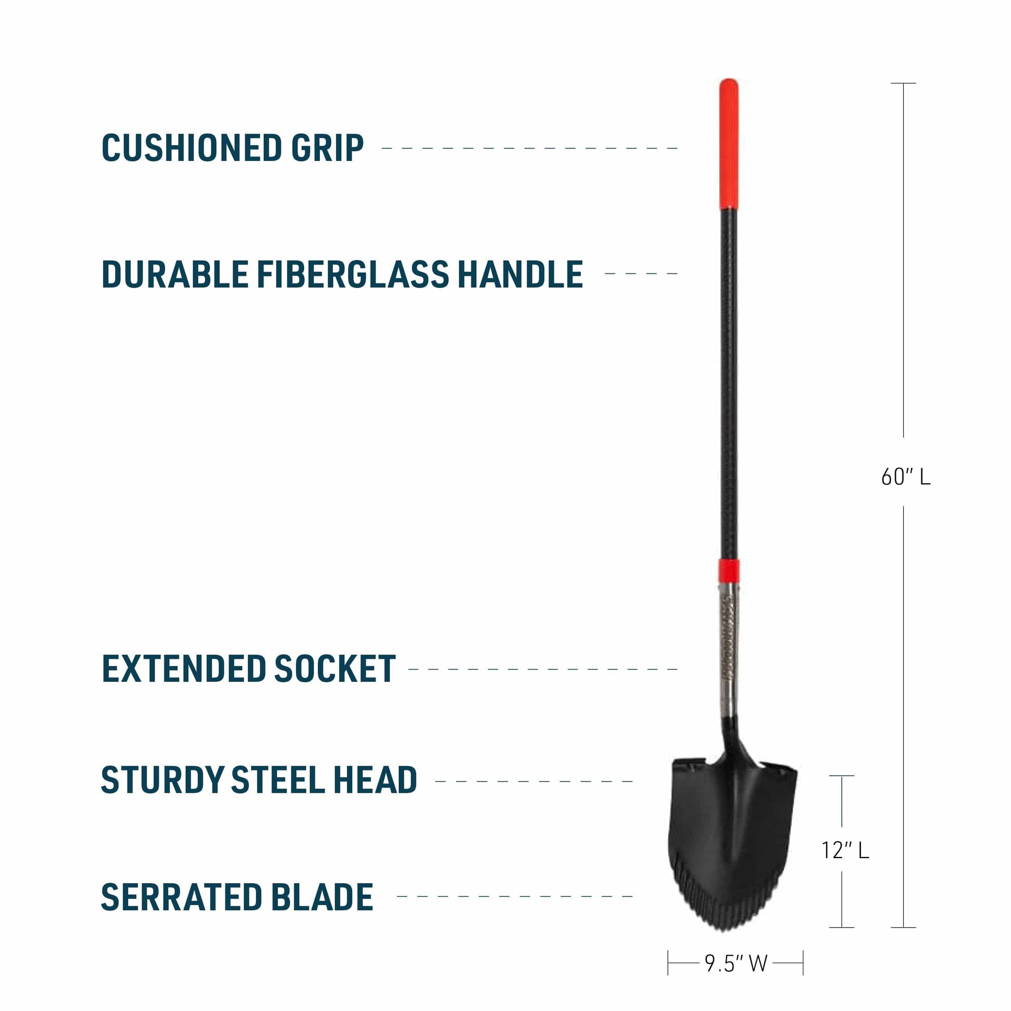 Gemplers Sawtooth Round Point Shovel