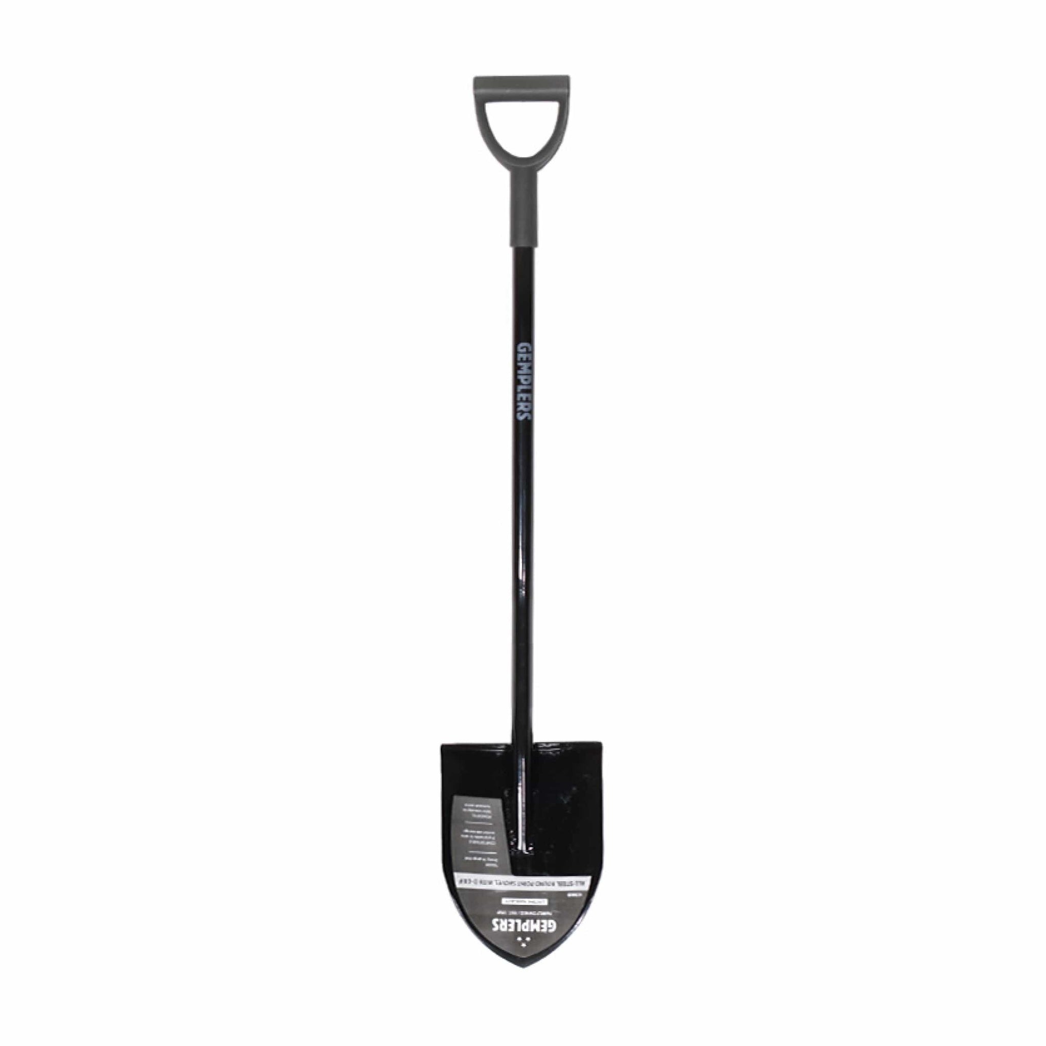Gemplers All-Steel Round Point Shovel with D-Grip Handle