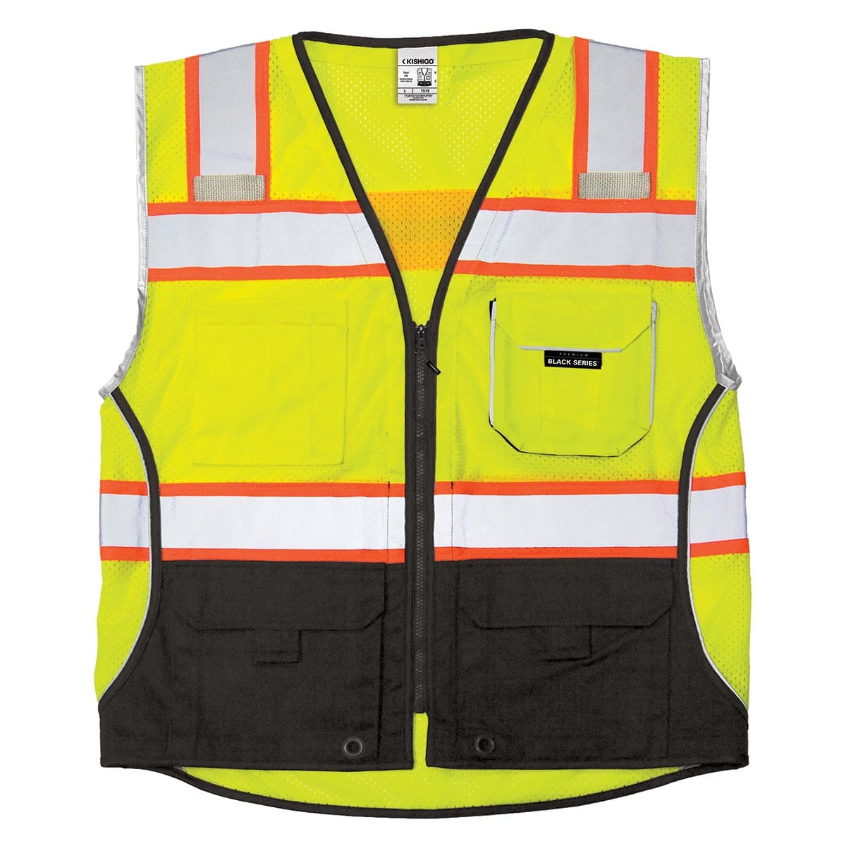 Kishigo Black Series Black Bottom Safety Vest