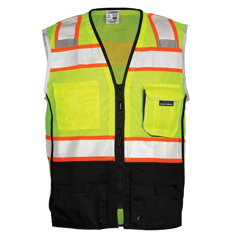 Kishigo Black Series Black Bottom Safety Vest