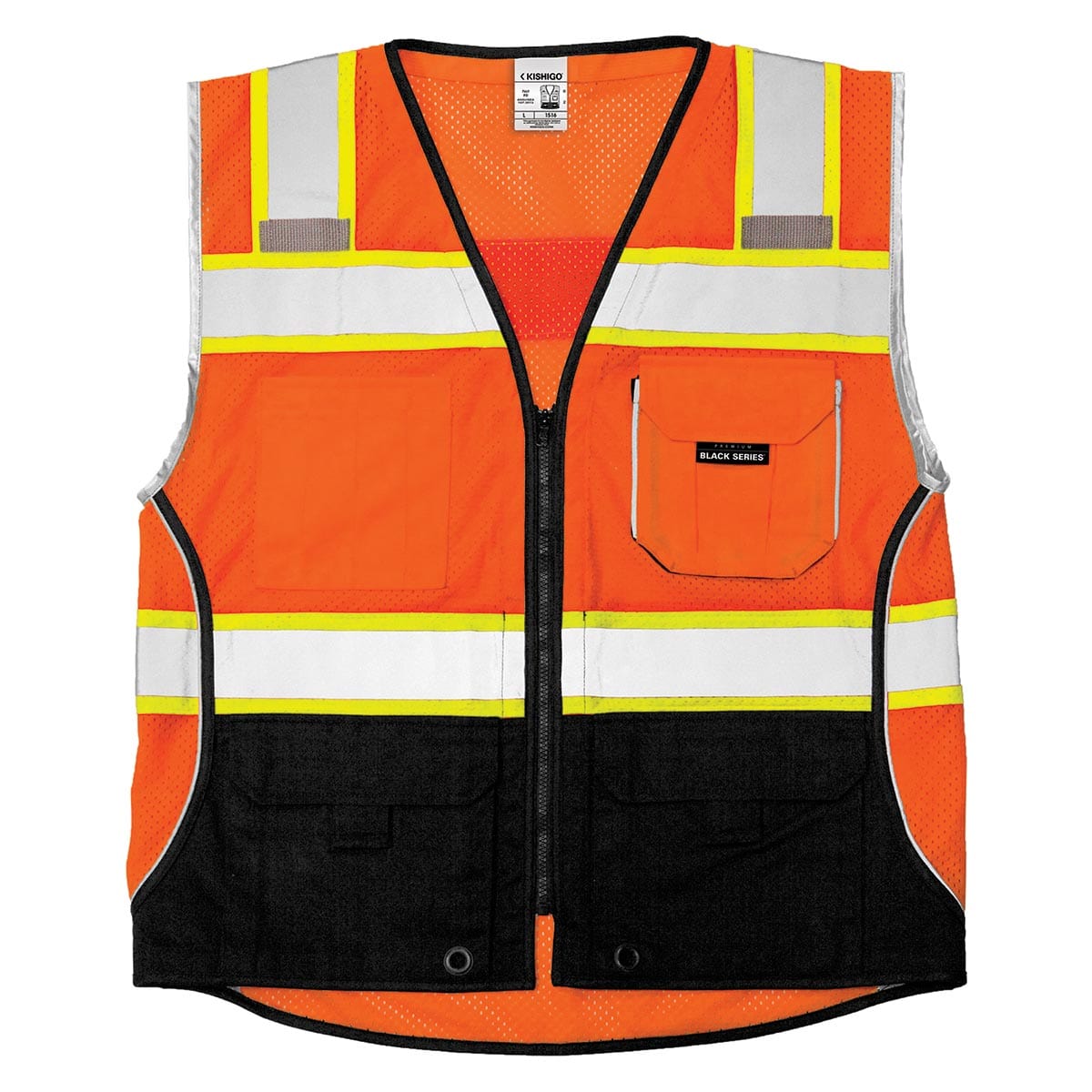 Kishigo Black Series Black Bottom Safety Vest