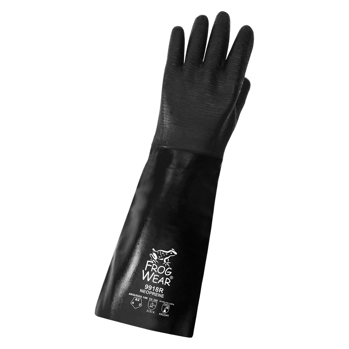 FrogWear® Premium Neoprene Rough Etched Finish 18" Chemical Handling Gloves