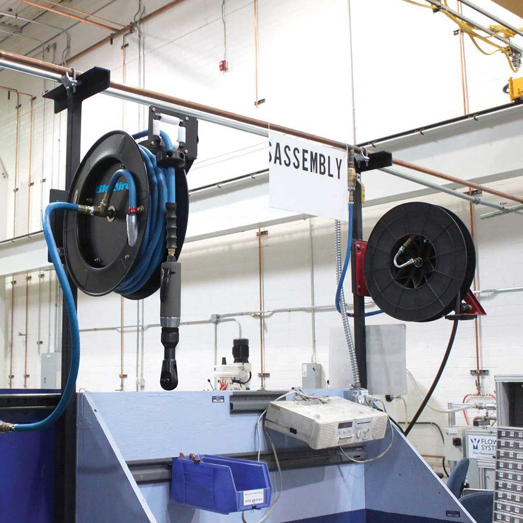 BluBird Rubber Air Hose Reel Heavy Duty Single Arm Assembly