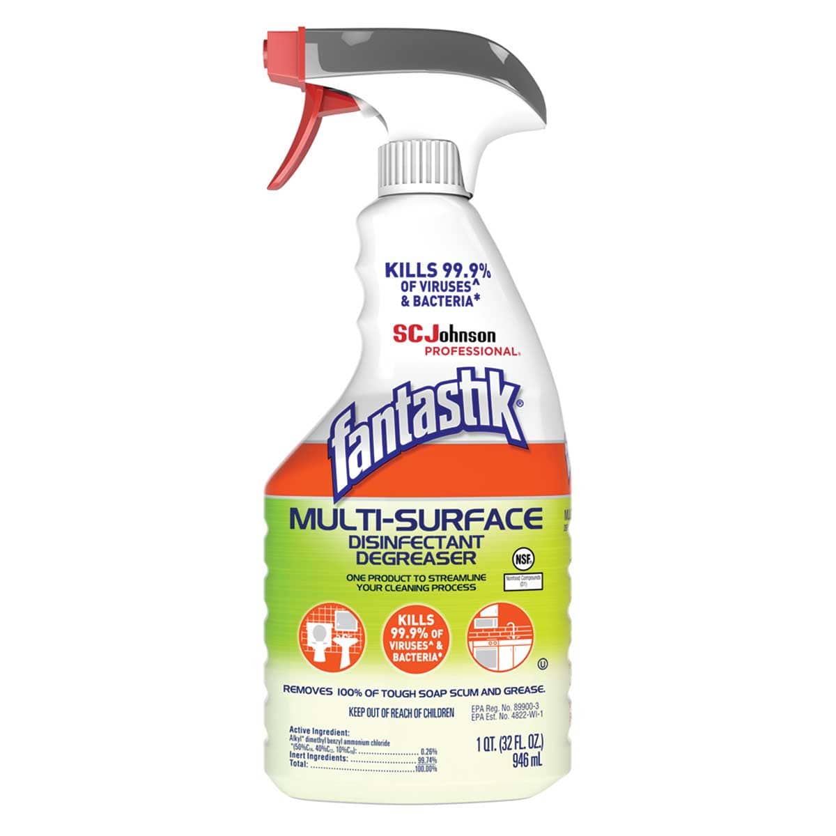 Fantastik Multi-Surface Disinfectant Degreaser | 8 Count