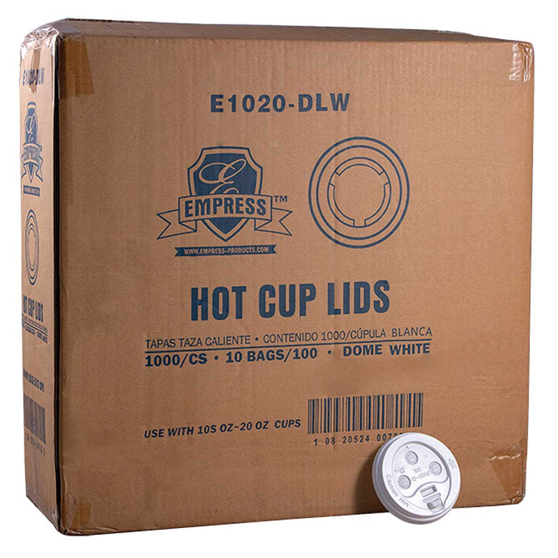 Empress Dome Lid for 10-20 oz Paper Hot Cup
