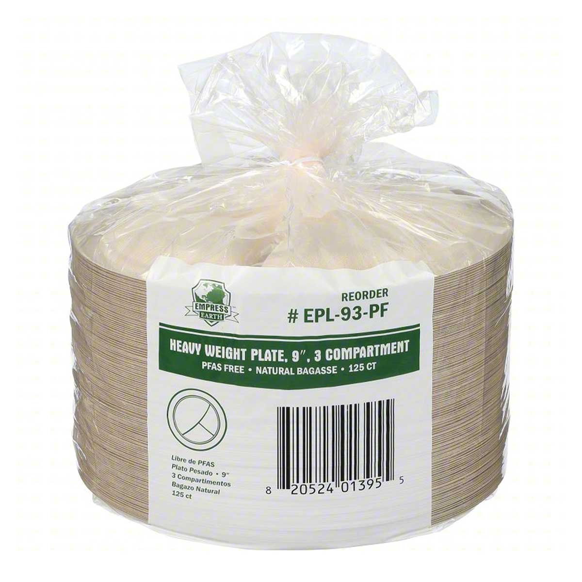 Empress Earth Heavy Weight 3-Compartment Molded Fiber Plates