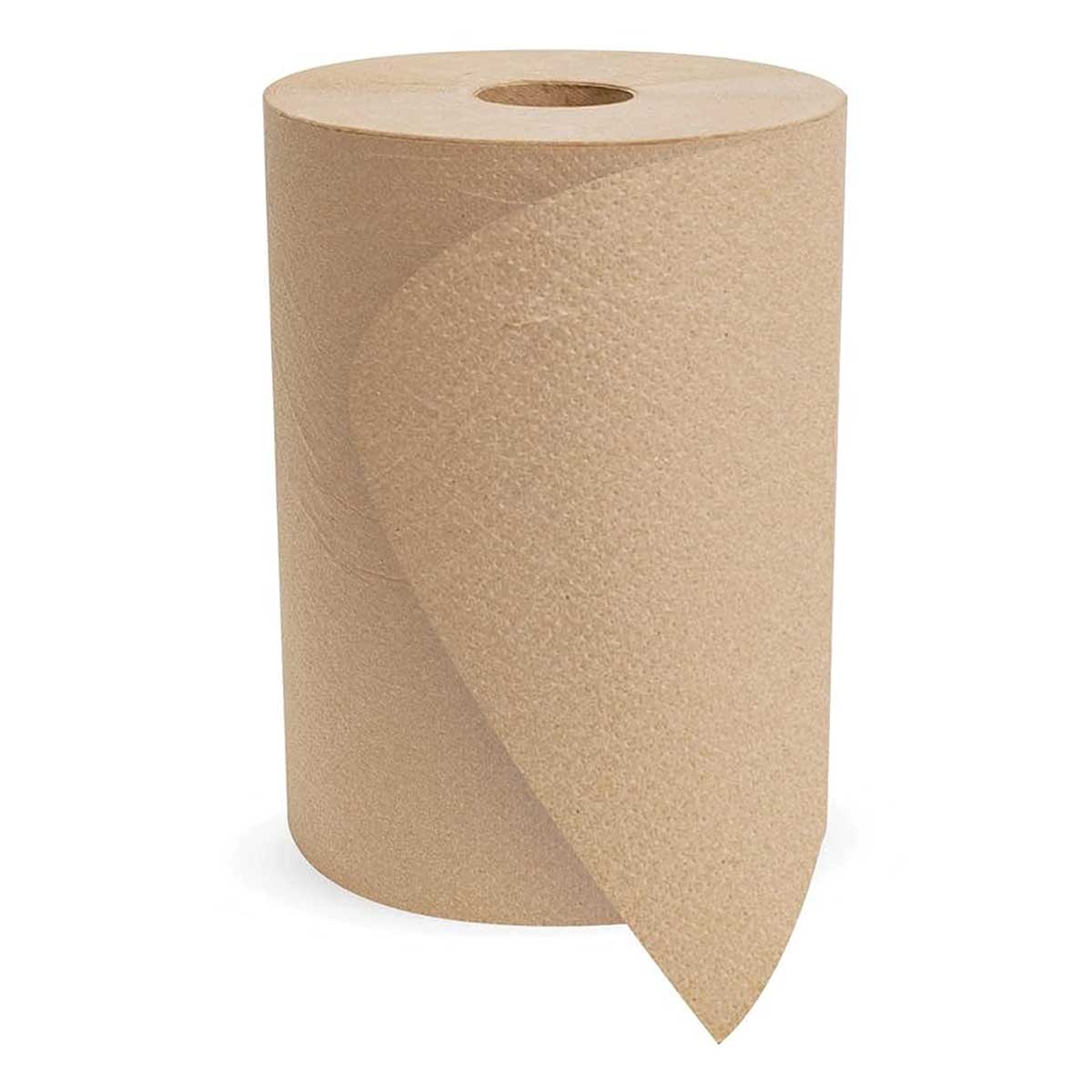 Morcon 10" Kraft 1-Ply Hardwound Roll Towel, 800' with 2" Core | 6 Rolls