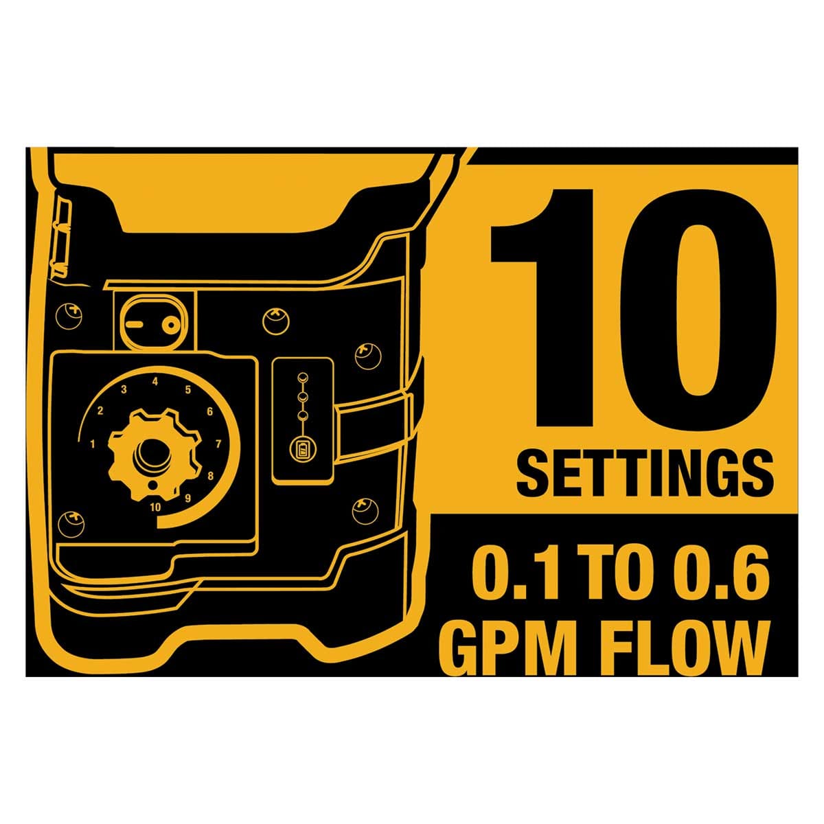 DEWALT® 20V Max 4-Gallon Variable Flow Backpack Sprayer with 2.0Ah Battery & Charger