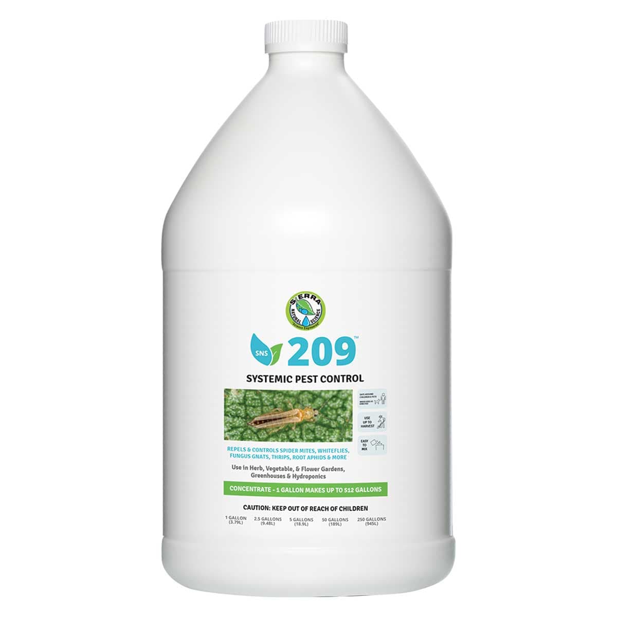 SNS 209 Systemic Pest Control Concentrate - OMRI Listed
