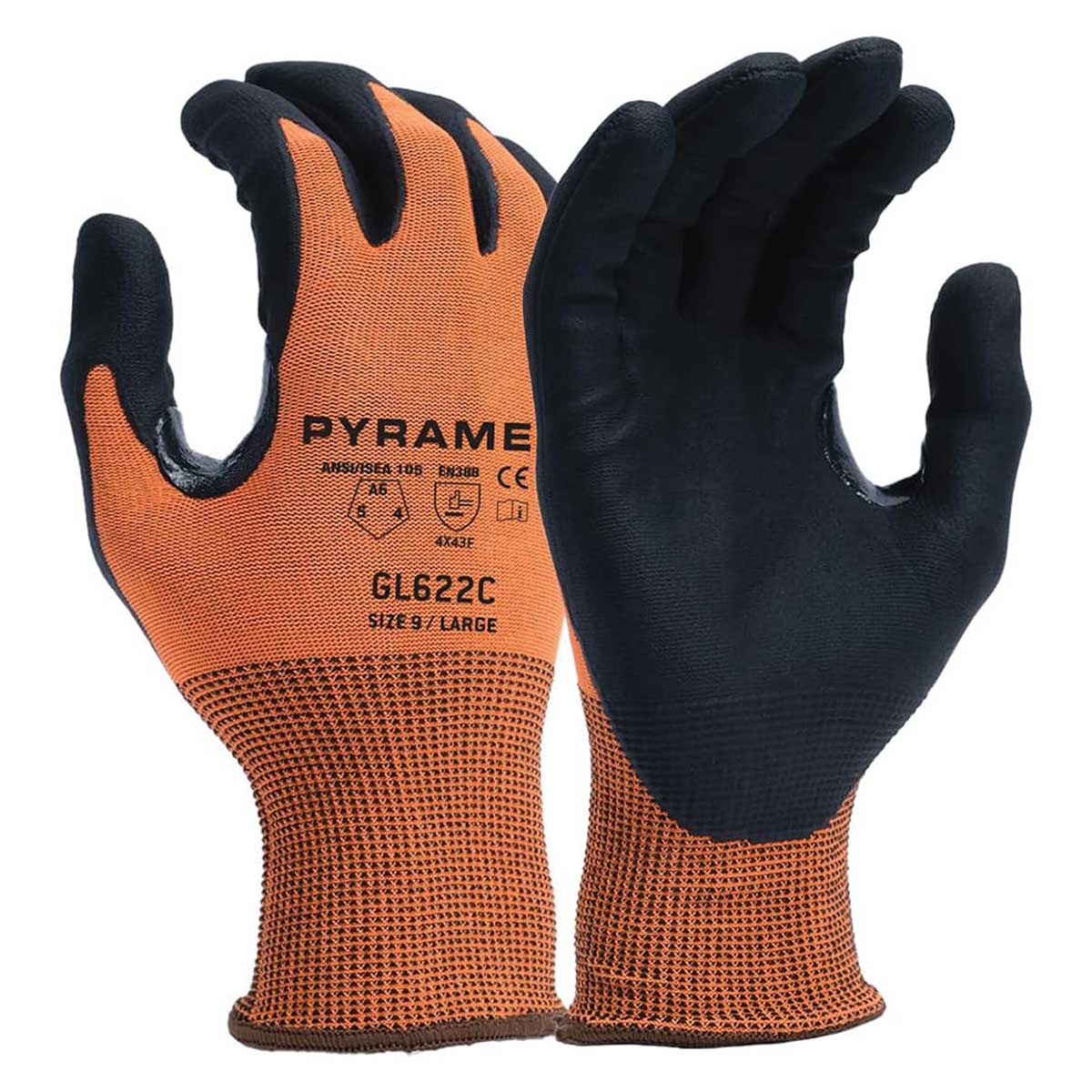 Pyramex GL622C Micro-Foam Nitrile Coated A6 Cut-Resistant Gloves