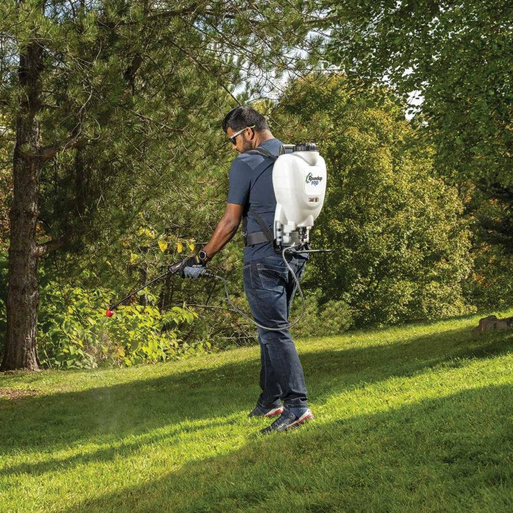 herbicide backpack sprayer Roundup Pro 2-Gallon Backpack Sprayer with 3.6V Lithium-Ion Power Wand