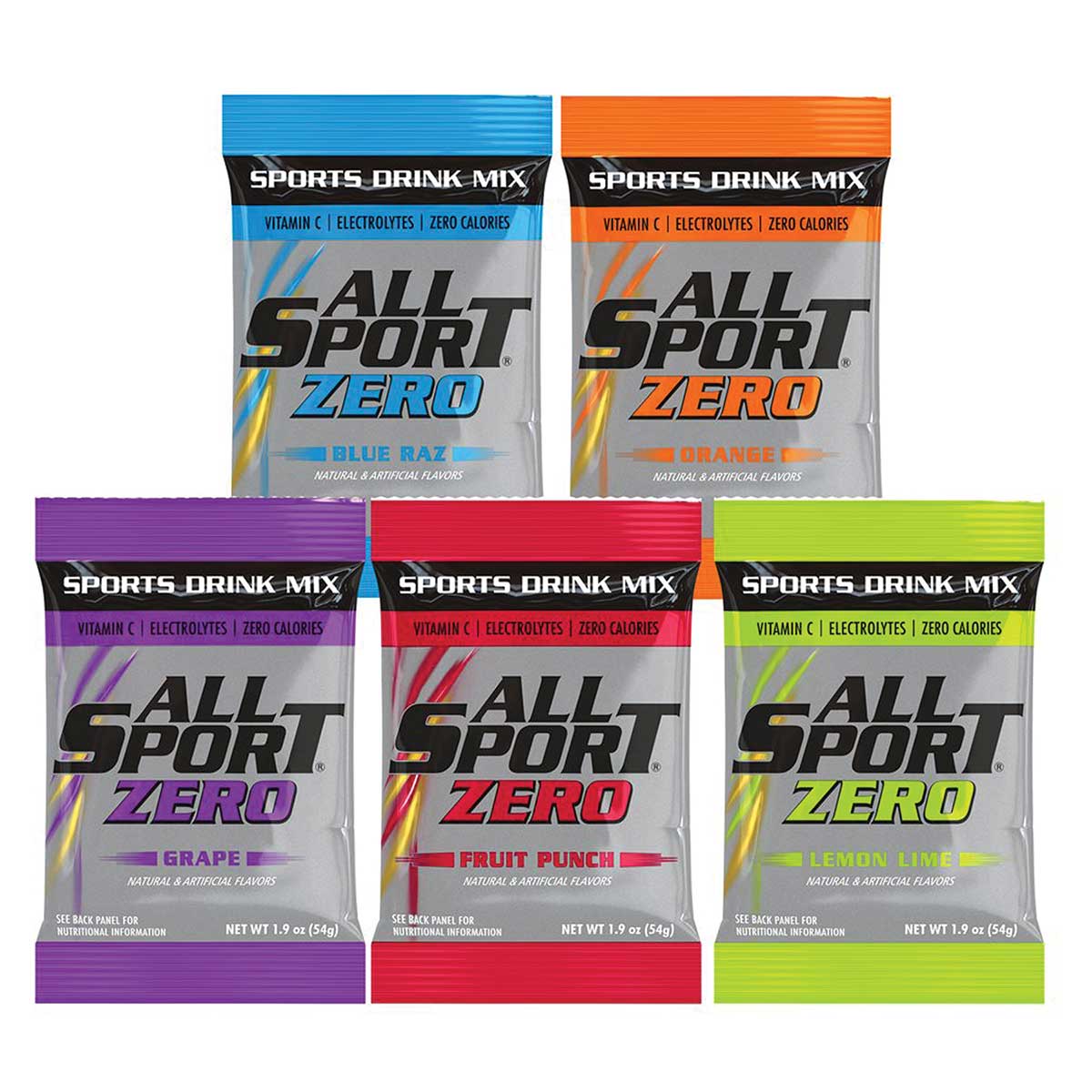 All Sport ZERO Sports Drink Mix Pouches | 2.5-Gallon