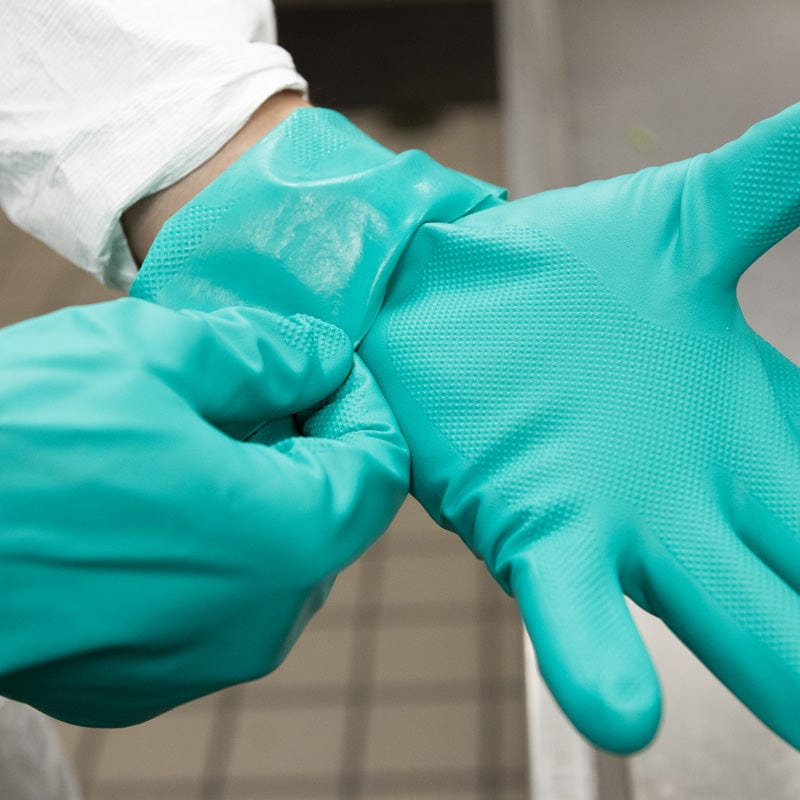 Bulk 11-mil Unlined Chemical Resistant Nitrile Gloves, Size 9 | 144 Pairs