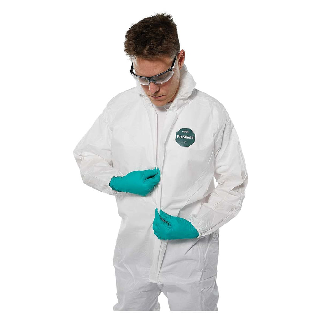 DuPont ProShield 50 Coveralls with Hood and Boot Covers | 25 Pk
