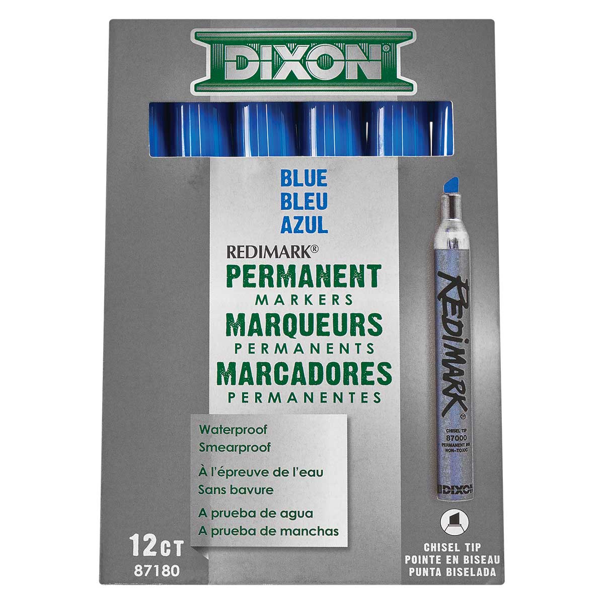 Dixon Redimark Metal Barrel Permanent Markers | 12 Pk