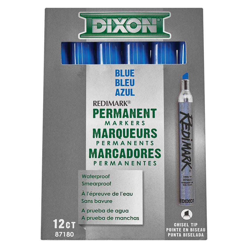 Dixon Redimark Metal Barrel Permanent Markers | 12 Pk