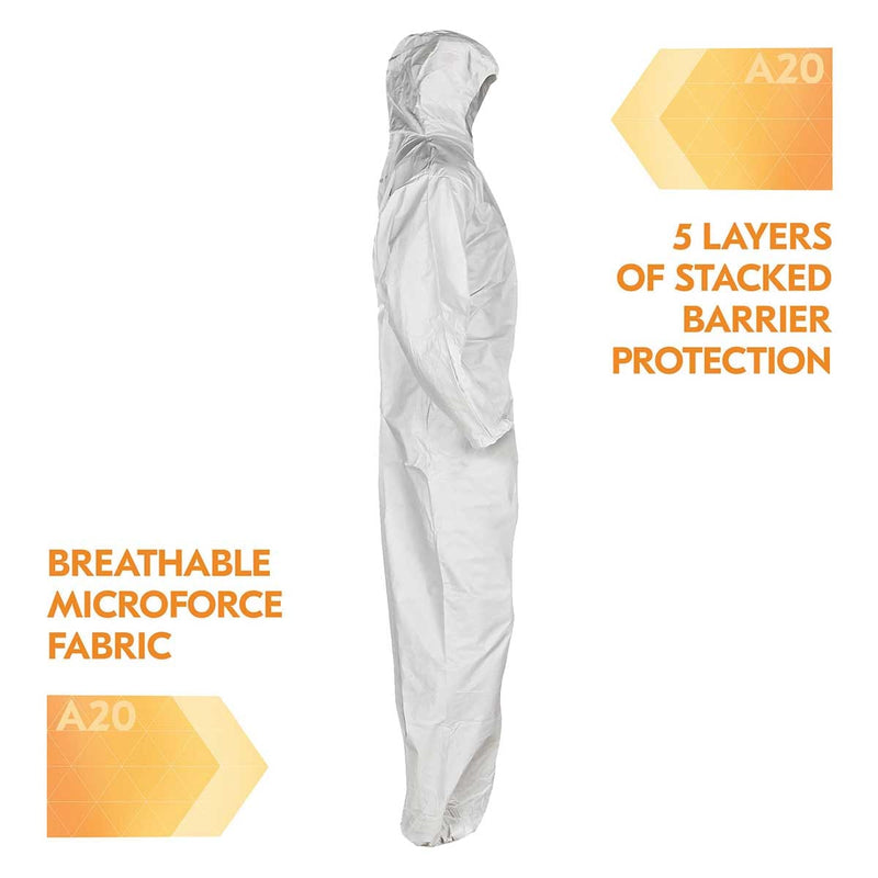 KleenGuard A20 Particle Protection Hooded Coveralls | 24 Pk
