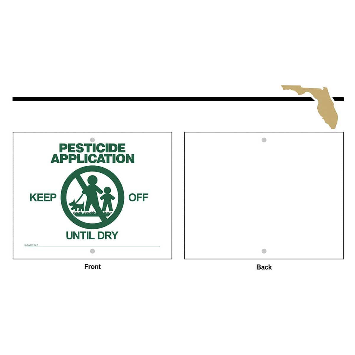 State Specific Pesticide Signs, Sign Only