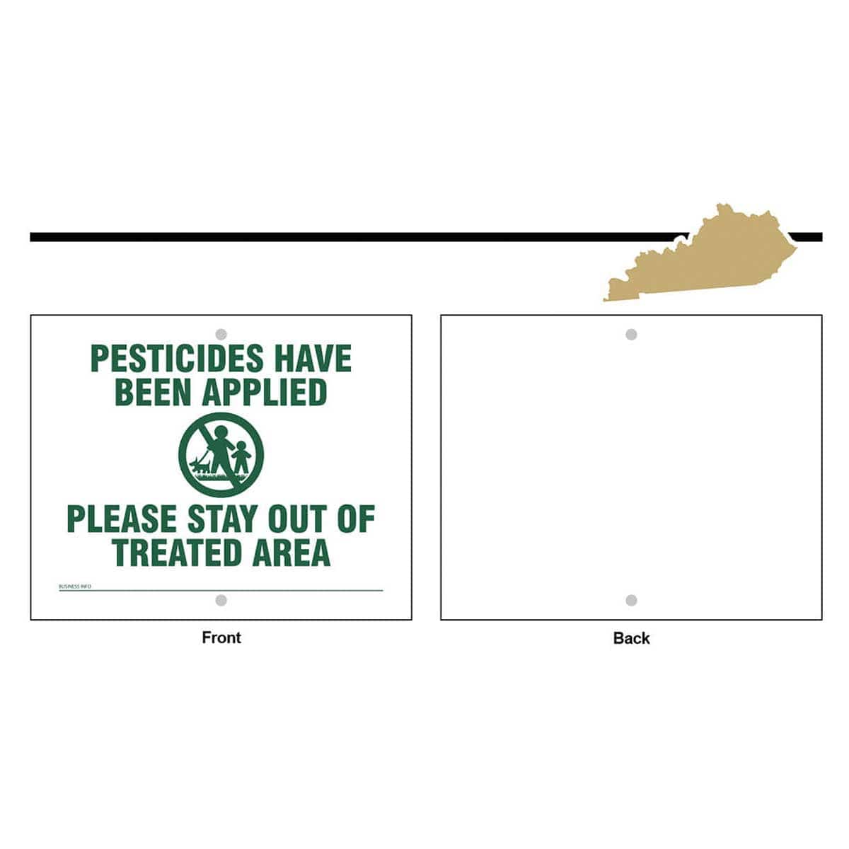 State Specific Pesticide Signs, Sign Only