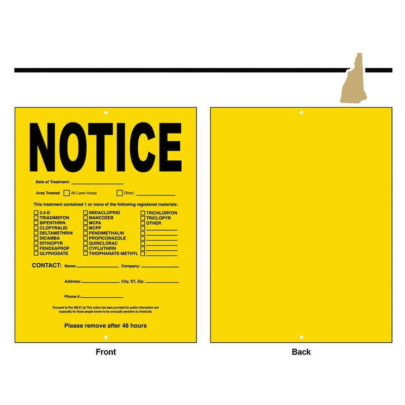 State Specific Pesticide Signs, Sign Only