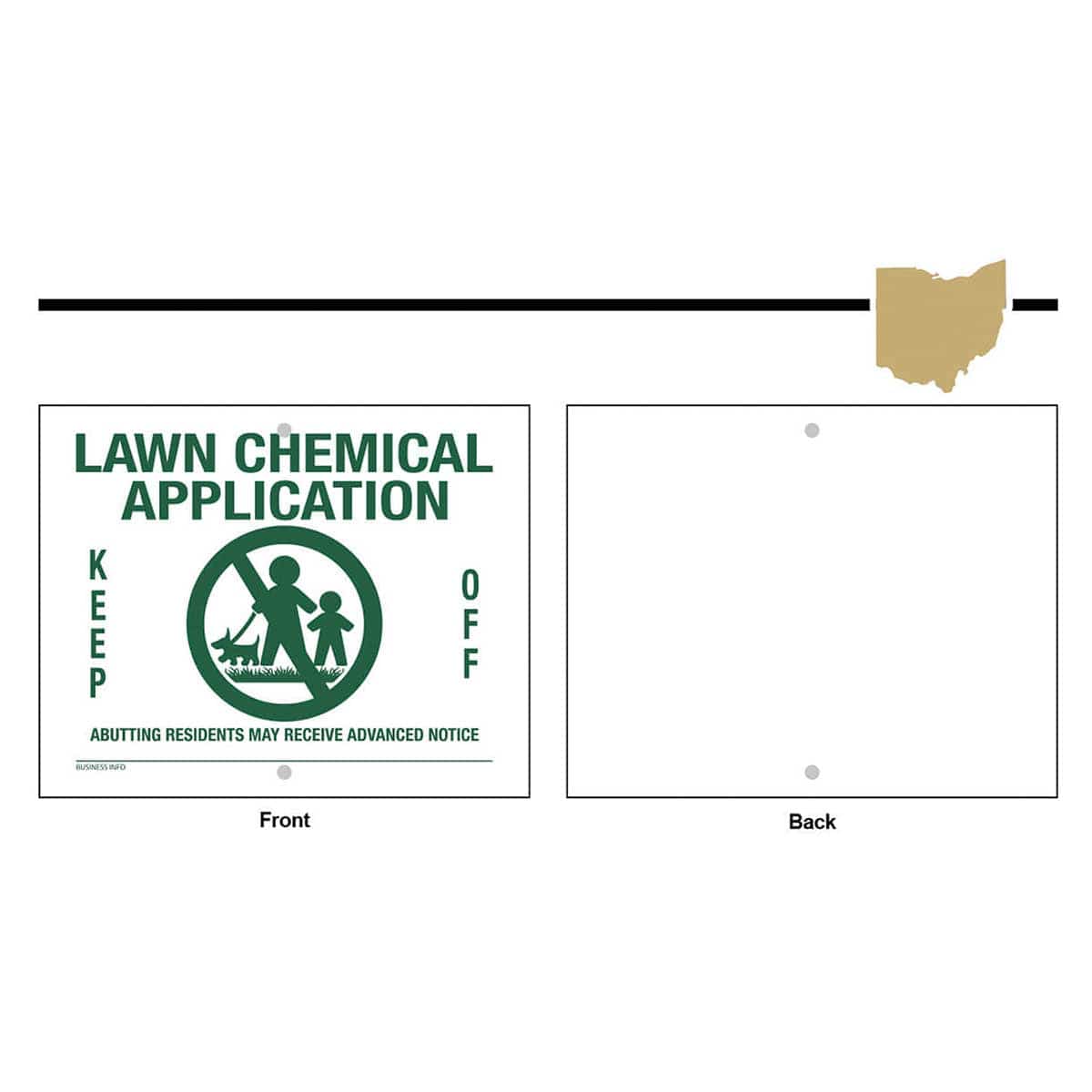 State Specific Pesticide Signs, Sign Only