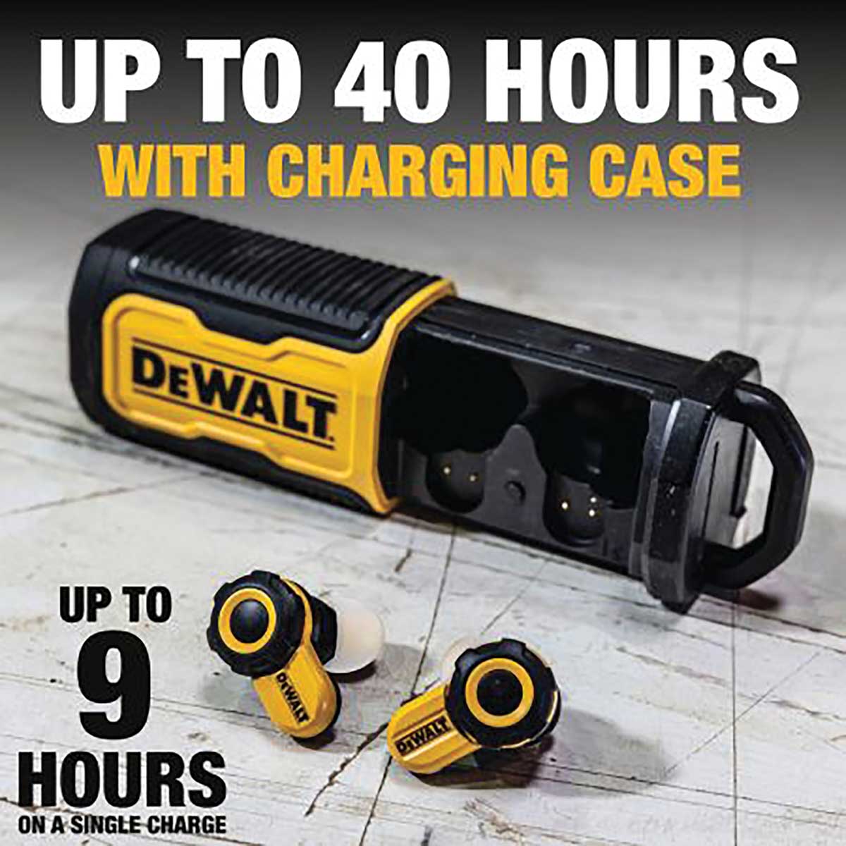 DEWALT Jobsite Pro-X2 Noise Canceling Wireless Earbuds-FG