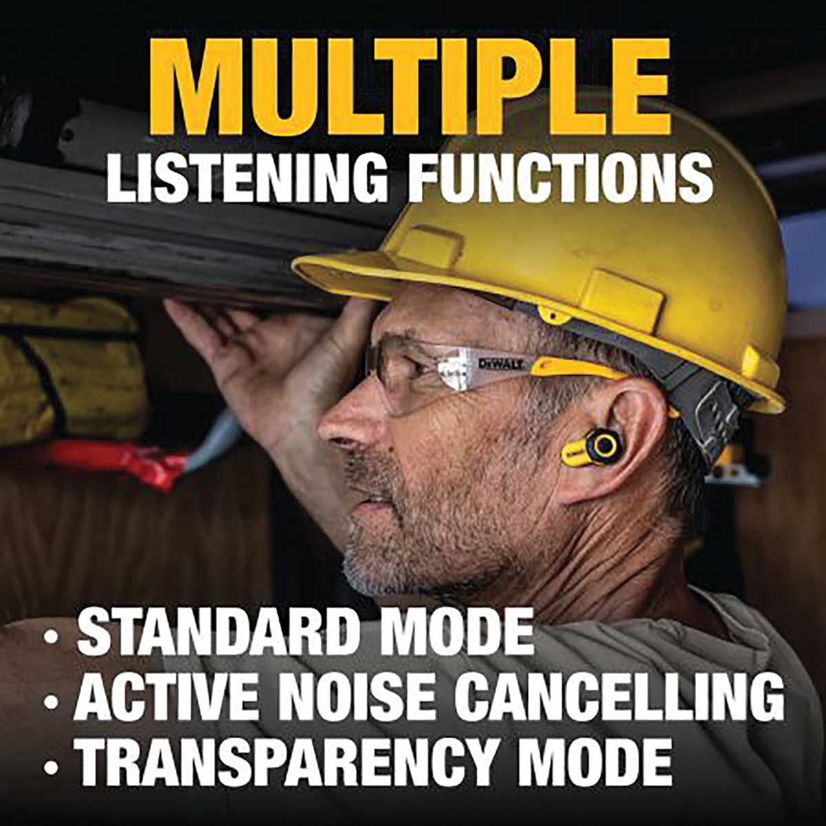 DEWALT Jobsite Pro-X2 Noise Canceling Wireless Earbuds-FG