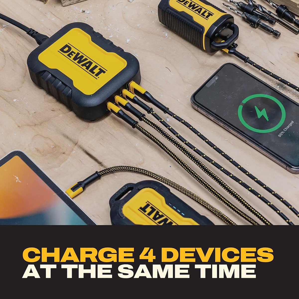 DEWALT 100W 120V 4-Port Charging Station