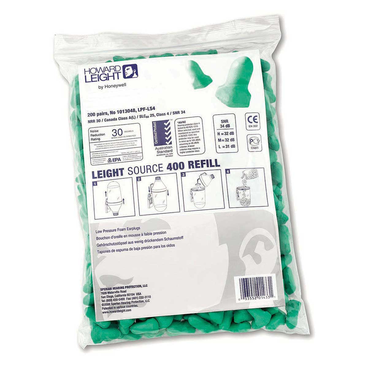 Honeywell Howard Leight MAXIMUM Lite® Earplug Refill Bag | 200 Pairs