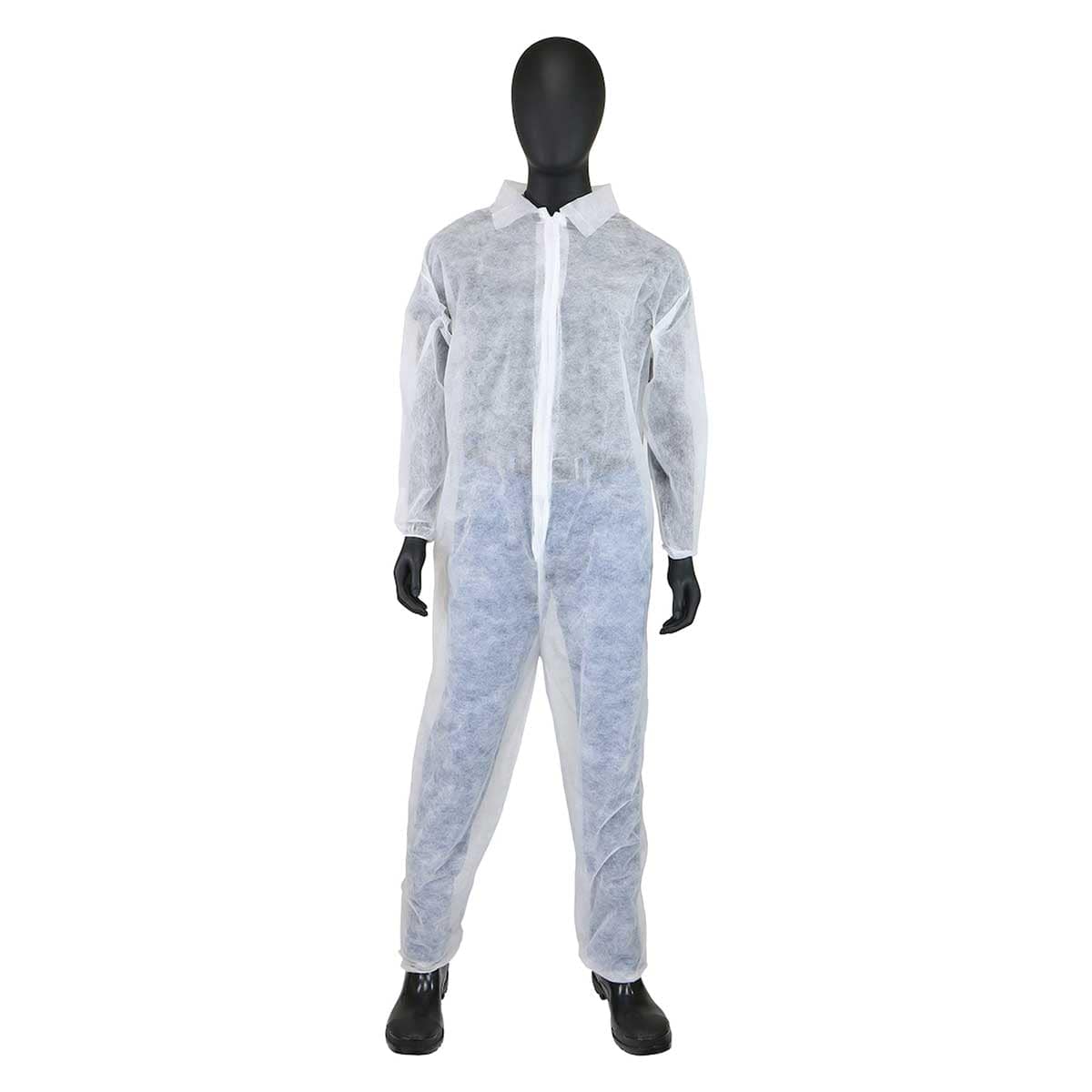 Polypropylene Coveralls w/ Hood, Boots, Elastic Wrists, Size Small