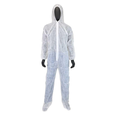 PIP Basic SBP Coveralls with Attached Hood & Boots and Elastic Wrists & Ankles | 25 Pk