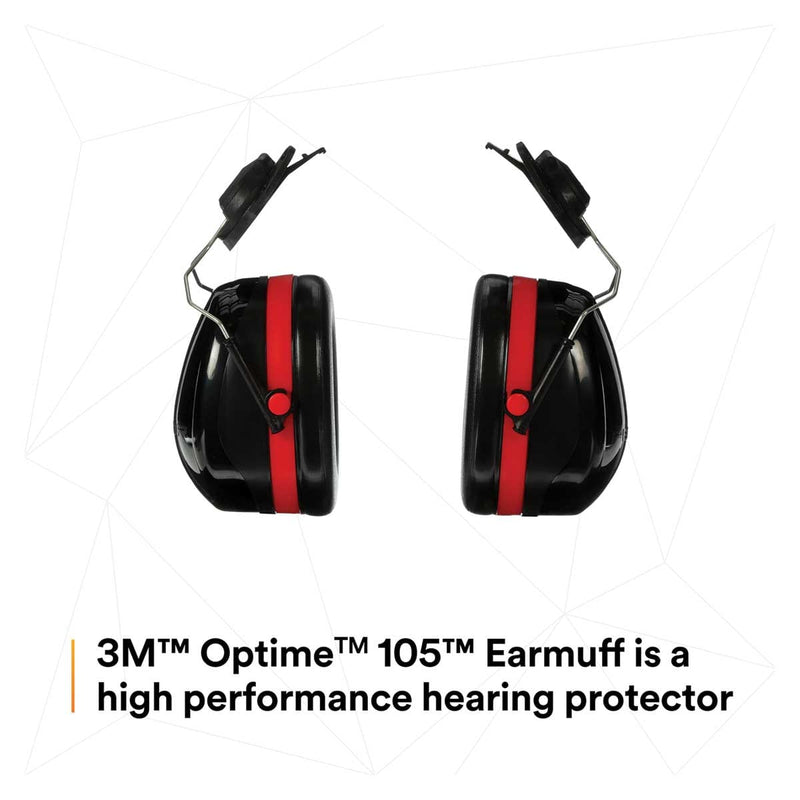3M™ PELTOR™ Optime™ 105 Earmuffs H10P3E, Hard Hat Attachable
