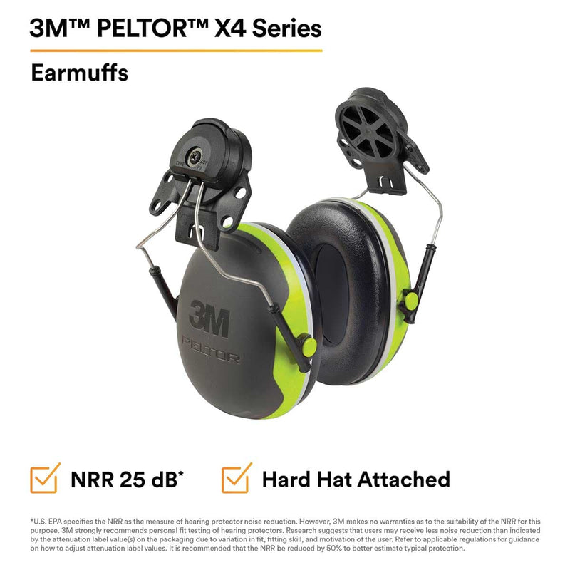 3M™ PELTOR™ Earmuffs X4P3E, Helmet Attachable
