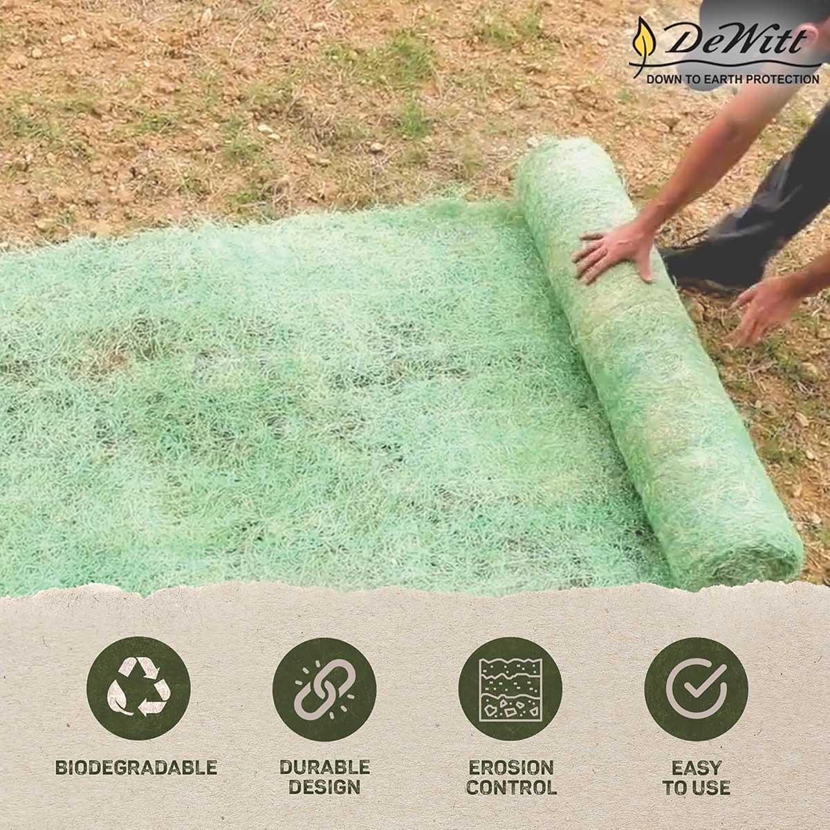 DeWitt Single Net Erosion Control Blanket | 4' x 112.5'