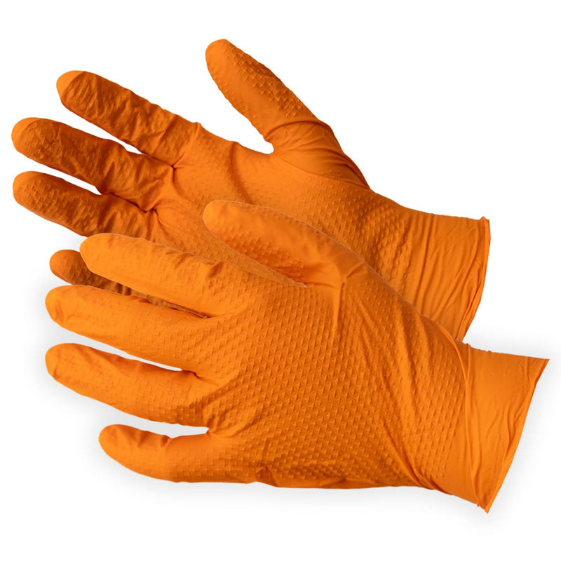 Gemplers 8-mil Orange Nitrile Gloves | Box of 100 Gloves