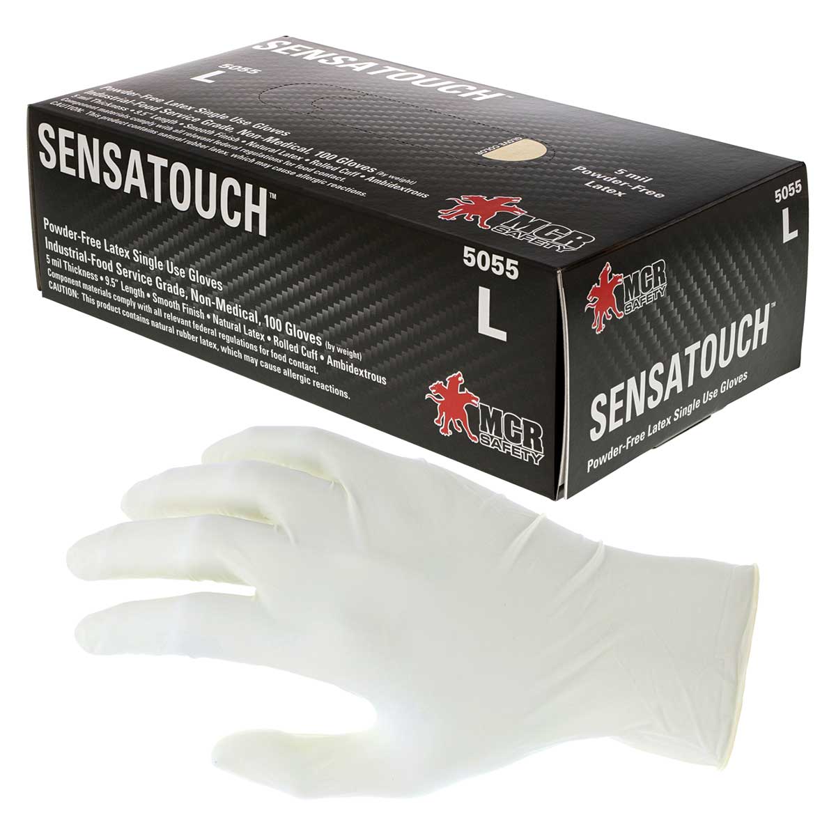 5055 SensaTouch™ 5-mil Latex Gloves | Box of 100