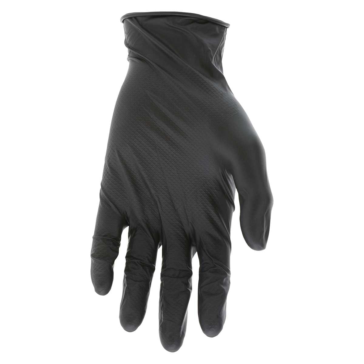 6016B NitriShield™ with Grippaz™ 6-mil Black Nitrile Gloves | Box of 100