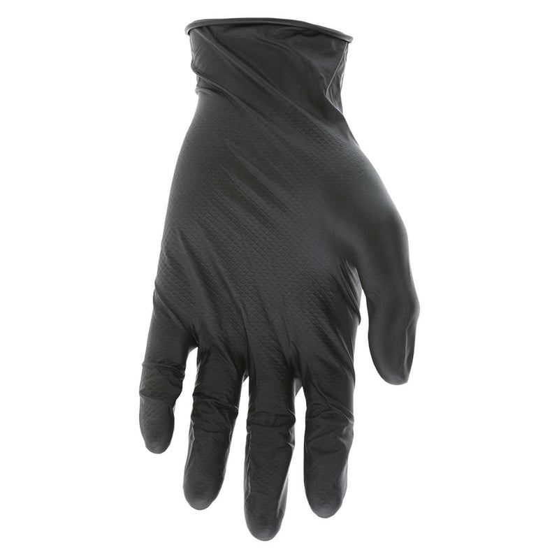 6016B NitriShield™ with Grippaz™ 6-mil Black Nitrile Gloves | Box of 100