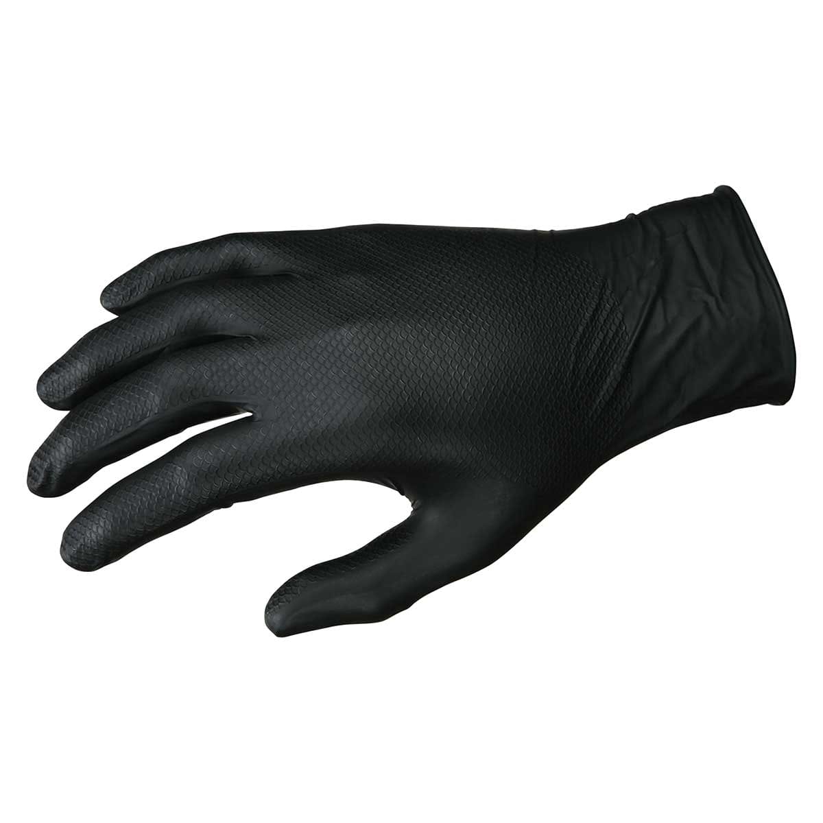6016B NitriShield™ with Grippaz™ 6-mil Black Nitrile Gloves | Box of 100