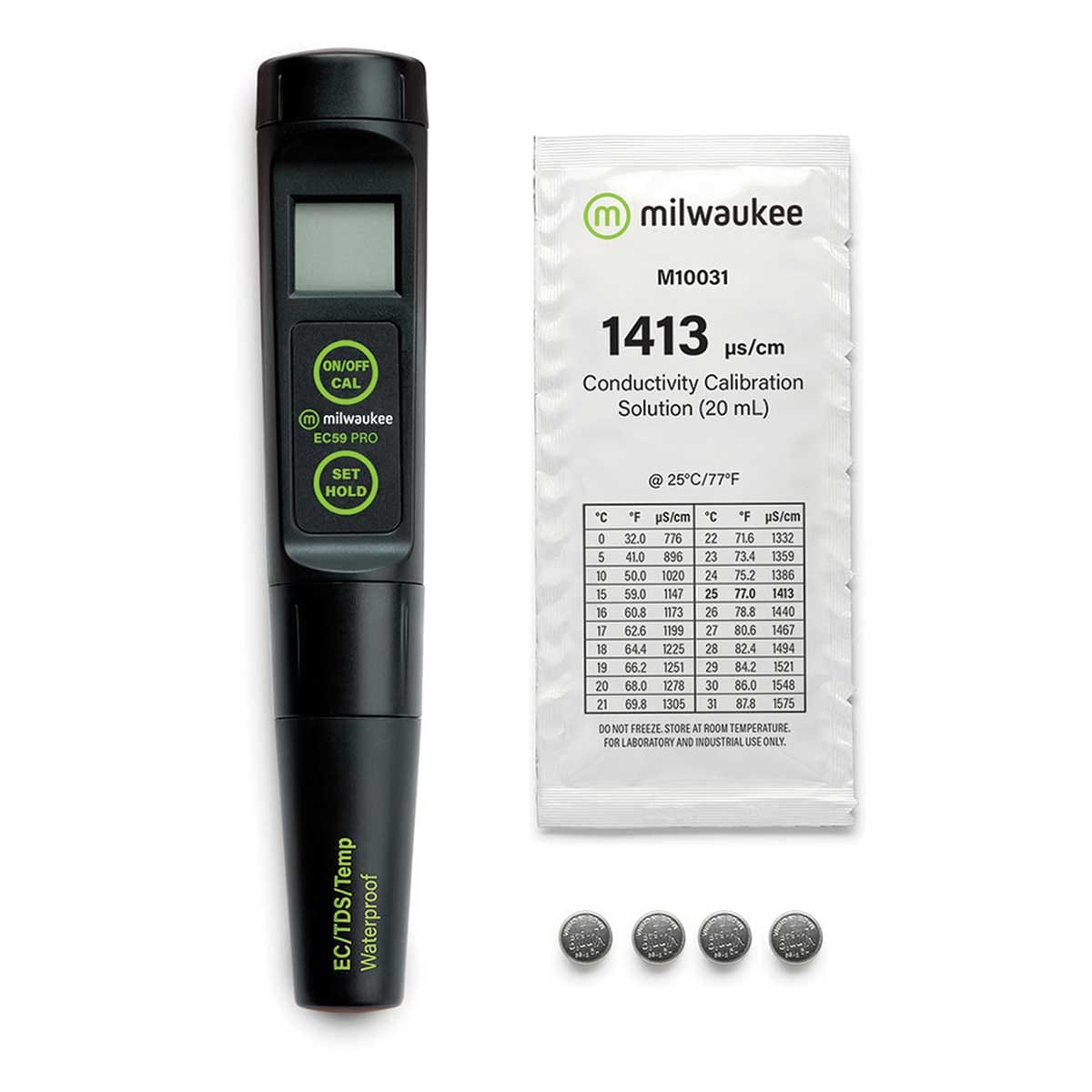Milwaukee EC59 PRO Waterproof 3-in-1 Conductivity / TDS & Temperature Tester
